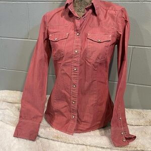 GAP Women's Coral Button-Down Shirt